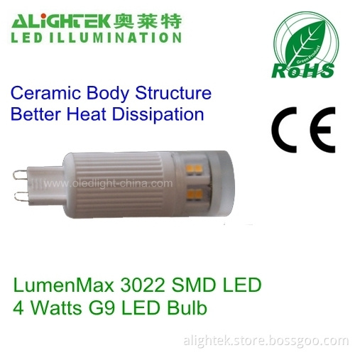 4w 3022 Smd G9 Led Bulb Warm White 2200k/2300k/2700k/3000k